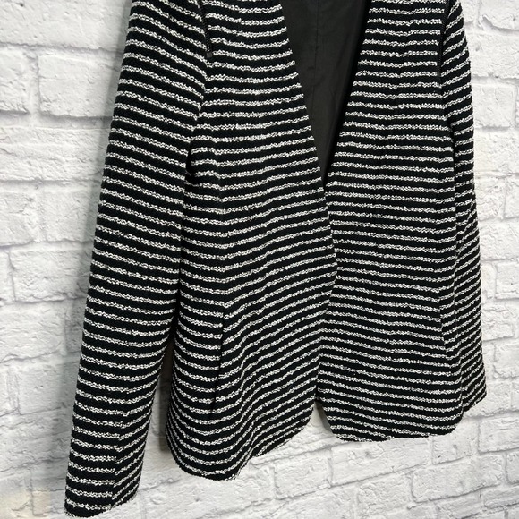 Theory Black and White Striped Blazer - Picture 3 of 11